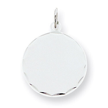 Round Disc Charm Engravable Sterling Silver QM382/18, MPN: QM382/18, 883957585437