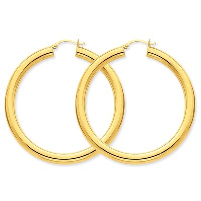 5mm Tube Hoop Earrings 14k Gold Polished TC193, MPN: TC193, 883957288680