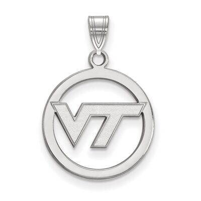 Virginia Tech Sm Pendant in Circle Sterling Silver SS027VTE, MPN: SS027VTE, 886774719917