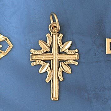 Dazzlers Jewelry Cross Pendant Necklace Charm Bracelet in Yellow, White or Rose Gold 7941, MPN: DZ-…