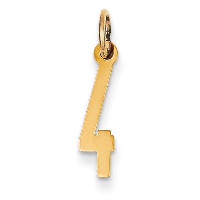 Small Polished Elongated 4 Charm 14k Gold LES04, MPN: LES04, 886774101682