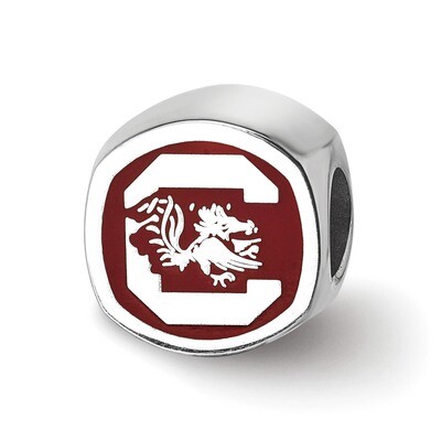 University of South Carolina C with Gamecock Centered Cushion shaped d Sterling Silver SS501USO, MP…
