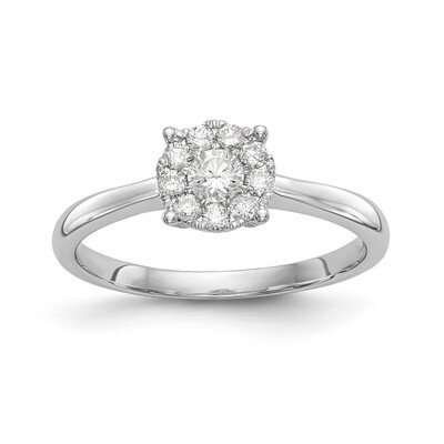 Complete Diamond Cluster Engagement Ring 14k White Gold RM2351E-033-WAA, MPN: RM2351E-033-WAA, 8839…