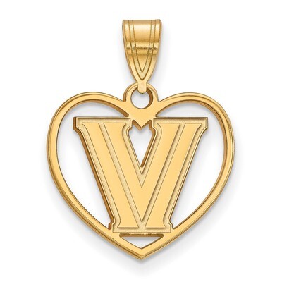 Villanova University Pendant in Heart Gold-plated Sterling Silver GP011VIL, MPN: GP011VIL, 88677491…