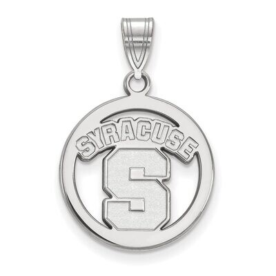 Syracuse University Sm Pendant in Circle Sterling Silver SS018SYU, MPN: SS018SYU, 886774698816