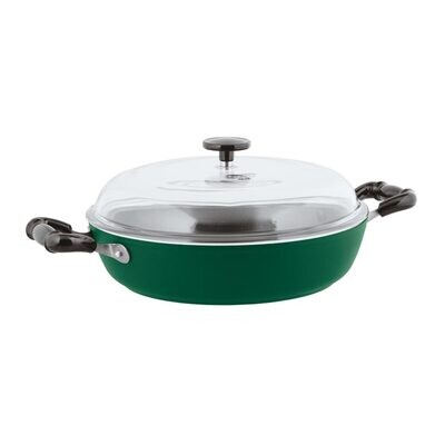 Sambonet Quarzo Nero Nonstick Saute Pan 2 Handles Green 11 Inch 122 Oz. 3.8 Qts 51015G78, MPN: 5101…