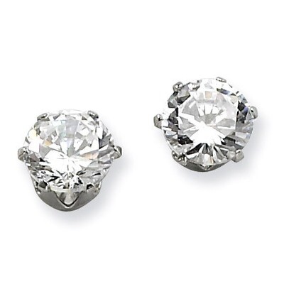 7mm Synthetic Diamond Stud Earrings - Stainless Steel SRE312 by Chisel, MPN: SRE312, 886774038407