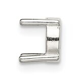 Round 4-Prong Low Open Back 3.0mm Setting Sterling Silver SS3001, MPN: SS3001,