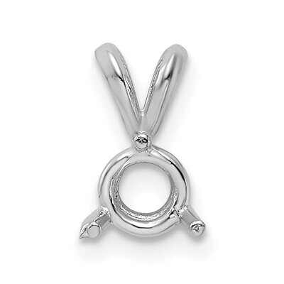 Round 3-Prong .25ct. Pendant Setting 14k White Gold WG934, MPN: WG934,