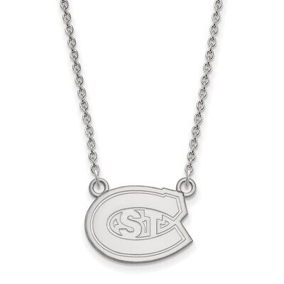 Saint Cloud State Small Pendant with Chain Necklace 10k White Gold 1W008STC-18, MPN: 1W008STC-18, 8…