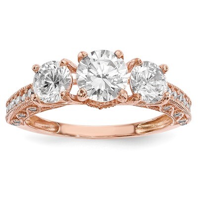 CZ Ring 10k Rose Gold Polished 10YC388R, MPN: 10YC388R, 191101021664