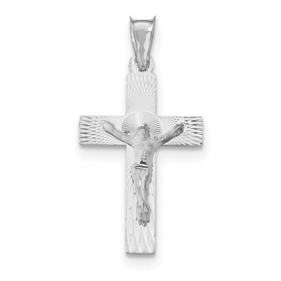 Crucifix Pendant 14k white Gold K6307, MPN: K6307, 883957660707