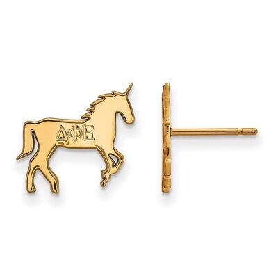 Delta Phi Epsilon Extra Small Post Earrings Gold-plated Silver GP038DPH, MPN: GP038DPH, 886774939339