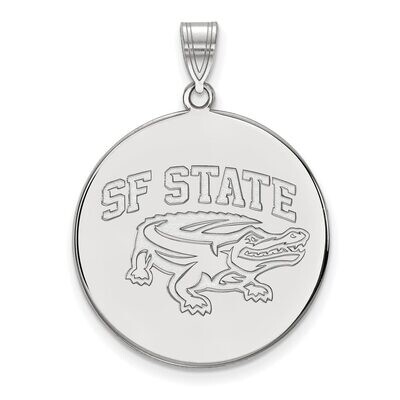 San Francisco State University x-Large Disc Pendant 10k White Gold 1W002SFU, MPN: 1W002SFU, 8867747…