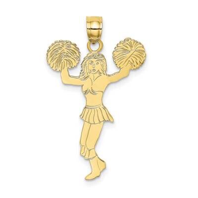 Cheerleader with Pom-Poms Charm 10k Gold 10K3523, MPN: 10K3523,