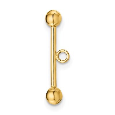 Fancy Toggle Bar for Clasp 14k Yellow Gold YG1782, MPN: YG1782,