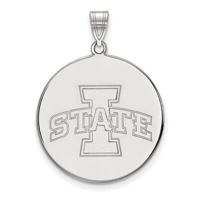 Iowa State University Extra Large Disc Pendant Sterling Silver SS042IAS, MPN: SS042IAS, 886774686646