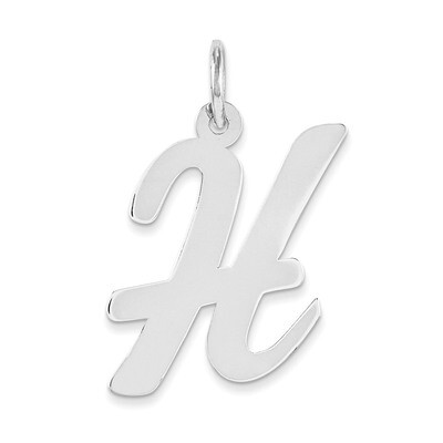 Large Script Initial H Charm 14k white Gold YC663H, MPN: YC663H, 883957030555
