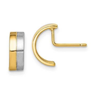 Half Circle Post Earrings 14k Gold Rhodium SE2985 by Madi K, MPN: SE2985, 191101902994
