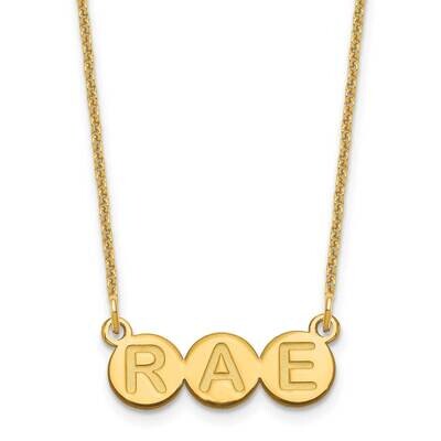 3 Letter Bubble Necklace 14k Gold XNA1323Y, MPN: XNA1323Y,