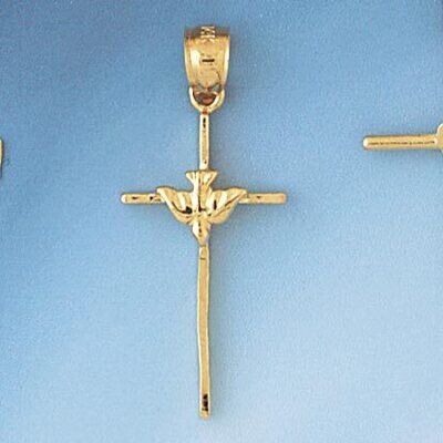 Dazzlers Jewelry Cross Pendant Necklace Charm Bracelet in Yellow, White or Rose Gold 8267, MPN: DZ-…