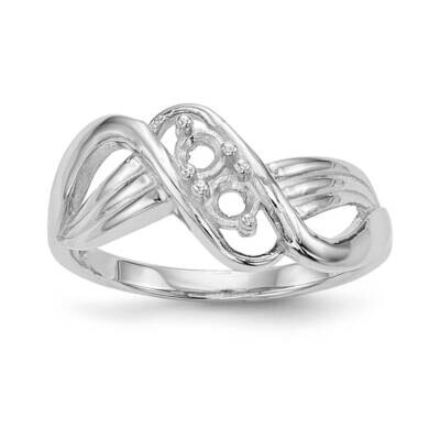 Polished 2-Stone Mothers Ring Mounting 14k White Gold XMR12/2W-7, MPN: XMR12-2W, 883957523941