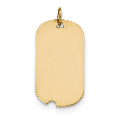 0.018 Gauge Engravable Dog Tag with Notch Disc Charm 14k Gold Plain XM561/18, MPN: XM561/18, 191101…