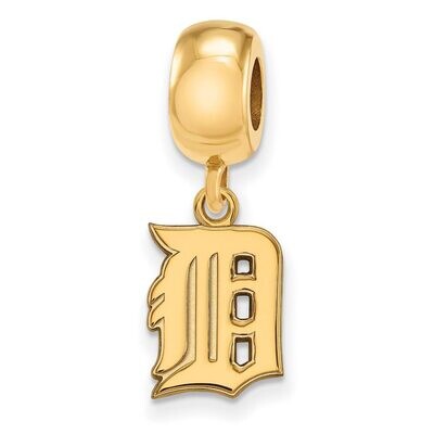 Detroit Tigers Bead Charm Small Dangle Gold-plated Silver GP036TIG, MPN: GP036TIG, 886774938332