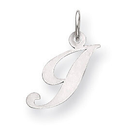 Small Fancy Script Initial I Charm 14k white Gold YC651I, MPN: YC651I, 191101634468