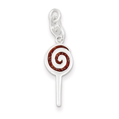Lollipop Charm Sterling Silver Enameled QC6896, MPN: QC6896, 191101462153