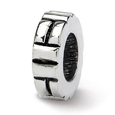 Notched Spacer Bead - Sterling Silver QRS133, MPN: QRS133, 883957719726