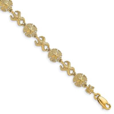 Starfish Sand Dolloar Bracelet 14k Gold FB1615-7, MPN: FB1615-7, 883957945804
