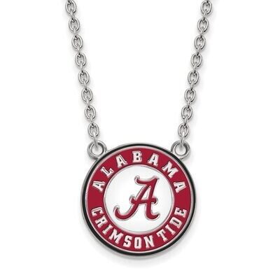 University of Alabama Large Enamel Pendant with Chain Necklace Sterling Silver SS092UAL-18, MPN: SS…