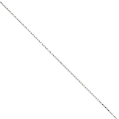 1.5mm Round Diamond-cut Wheat Chain 10 Inch 14k White Gold PEN270-10, MPN: PEN270-10, 886774401997