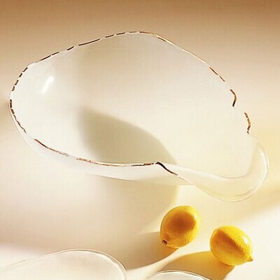 Annieglass Shells Gold Volute 14 x 16 1/2 Inch, MPN: SS107G, UPC: