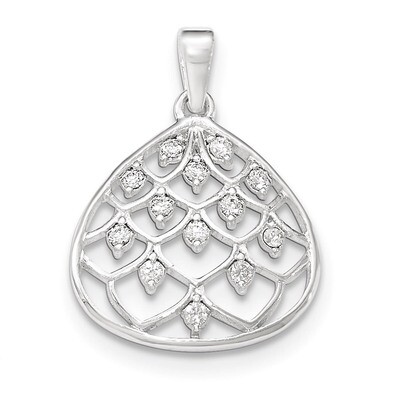 Cut-out CZ Pendant Sterling Silver QP4352