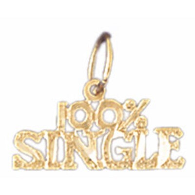 Dazzlers Jewelry 100% Single Pendant Necklace Charm Bracelet in Yellow, White or Rose Gold 10670, M…