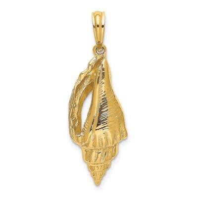 Polished Elongated Shell Charm 14k Gold 2-D K7679, MPN: K7679, 637218012428