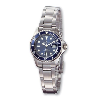 Charles Hubert Stainless Steel Band Blue Dial Diver Watch Ladies XWA2896, MPN: XWA2896, 811233017020