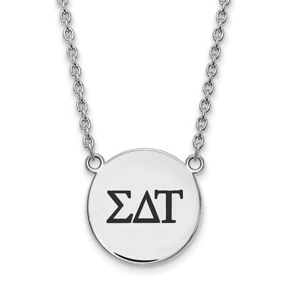 Sigma Delta Tau Small Enameled Pendant with 18 Inch Chain Sterling Silver SS017SDT-18, MPN: SS017SD…