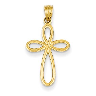 Ribbon Cross Pendant 14k Gold C4508, MPN: C4508, 886774618203