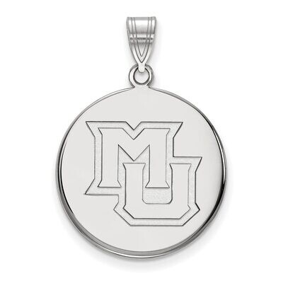 Marquette University Large Disc Pendant 14k White Gold 4W024MAR, MPN: 4W024MAR, 886774843988