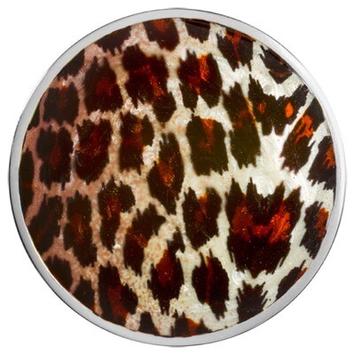 Nikki Lissoni Leopard Print Silver-Plated 43mm Coin C1444SL, MPN: C1444SL, 8718627469958
