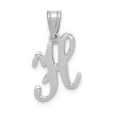 Script Letter H Initial Pendant 14k White Gold YC993WH, MPN: YC993WH, 196904069943