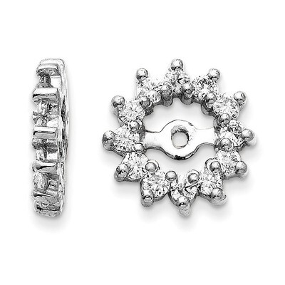 Earring Jacket 14k White Gold A Quality Diamond XJ2WA, MPN: XJ2WA, 883957341163
