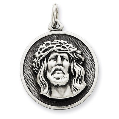 Ecce Homo Medal Antiqued Sterling Silver QC5495, MPN: QC5495, 191101182846