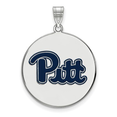 University of Pittsburgh Large Enamel Disc Pendant Sterling Silver SS075UPI, MPN: SS075UPI, 8867747…