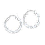 Hoop 3mm Earrings Sterling Silver Rhodium-plated QE825, MPN: QE825, 883957941073