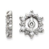 Earring Jackets 14k White Gold AA Quality Diamond XJ13WAA, MPN: XJ13WAA, 883957114842