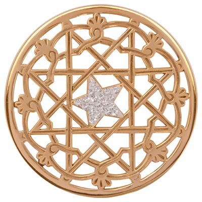 Nikki Lissoni Center Star Gold-Plated 43mm Coin C1207GL, MPN: C1207GL, 8718627464687